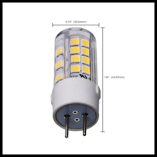 Main product image of 4.5 Watt T6 LED Bulb - Clear Finish - GY6.35 Base - 5000K - 120 Volt (6 Pack)