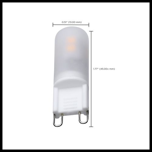 Main product image of 2 Watt T4 LED Bulb - Frost Finish - G9 Base - 3000K - 120 Volt (6 Pack)