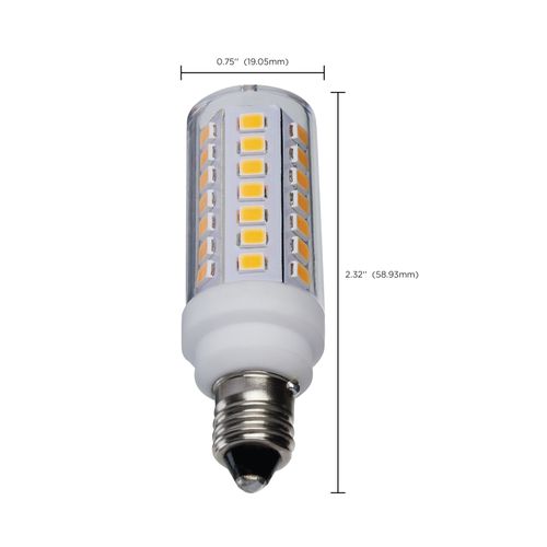 Main product image of 5 Watt T6 LED Bulb - Clear Finish - E11 Base - 3000K - 120 Volt (5 Pack)