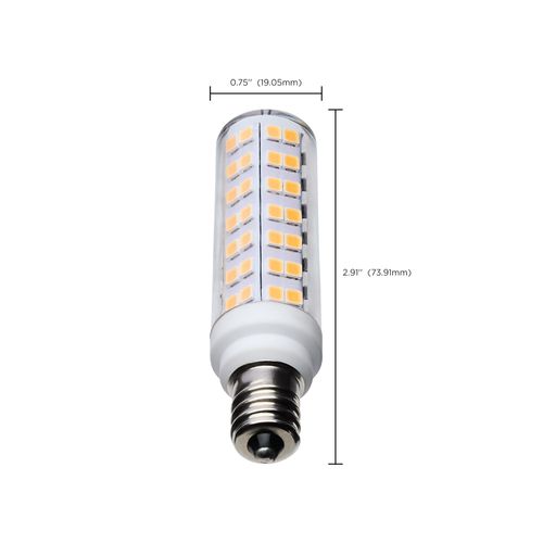 Main product image of 6.5 Watt T6 LED Bulb - Clear Finish - E12 Base - 3000K - 120 Volt (3 Pack)
