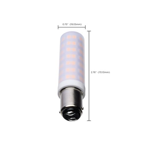 Main product image of 6.5 Watt T6 LED Bulb - Frost Finish - DC Base - 3000K - 120 Volt (3 Pack)