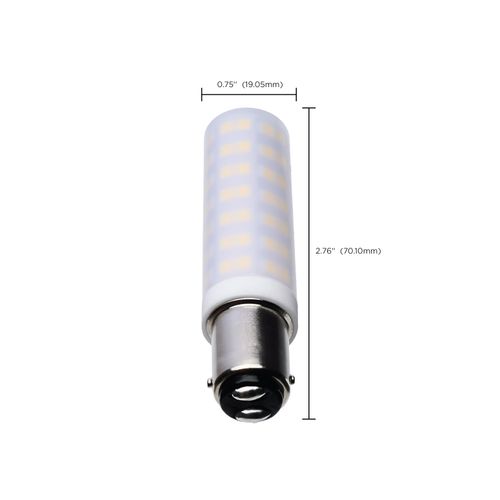 Main product image of 6.5 Watt T6 LED Bulb - Frost Finish - DC Base - 5000K - 120 Volt (4 Pack)