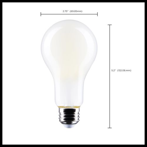 Main product image of 17 Watt - A21 LED Bulb - Frost Finish - Medium base - 5000K - 120 Volt (4 Pack)