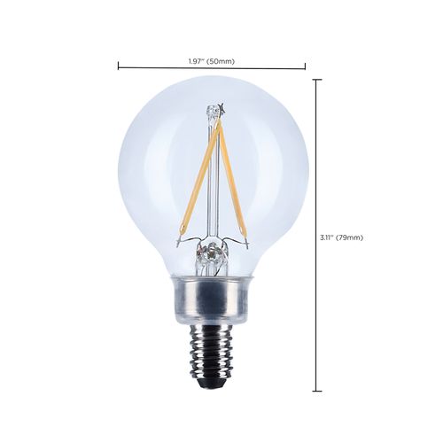 Main product image of 4W G16.5 LED, Candelabra Base, Clear, 3500K CCT, 120V (6 Pack)