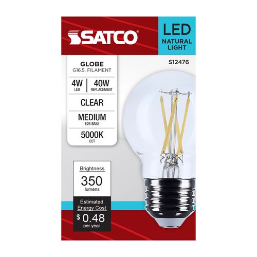 Main product image of 4W G16.5 LED, Medium Base, Clear, 5000K CCT, 120V (6 Pack)