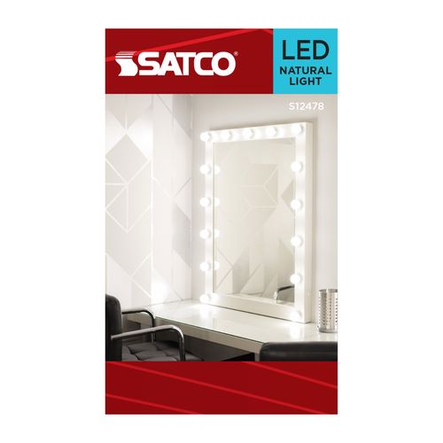 Main product image of 5.5W G16.5 LED, Candelabra Base, Clear, 5000K CCT, 120V (6 Pack)