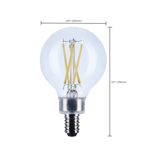 Main product image of 5.5W G16.5 LED, Candelabra Base, Clear, 5000K CCT, 120V (6 Pack)