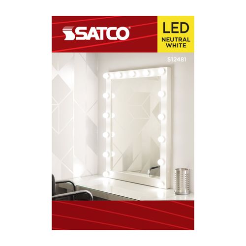 Main product image of 4.5W G25 LED, Medium Base, Clear, 3500K CCT, 120V (6 Pack)