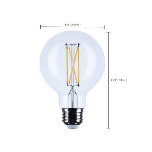 Main product image of 4.5W G25 LED, Medium Base, Clear, 3500K CCT, 120V (6 Pack)