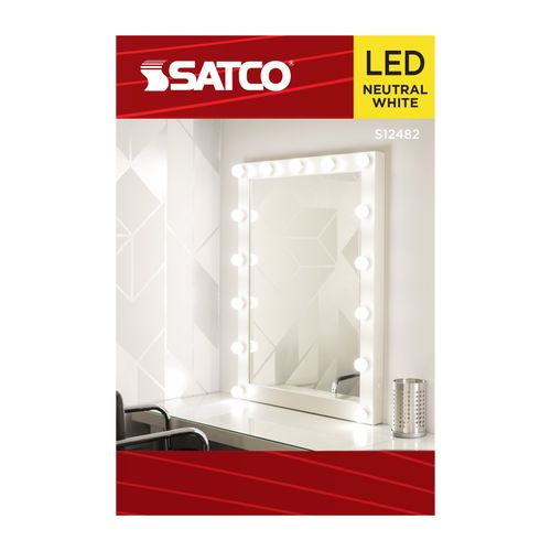 Main product image of 6W G25 LED, Medium Base, Clear, 3500K CCT, 120V (6 Pack)