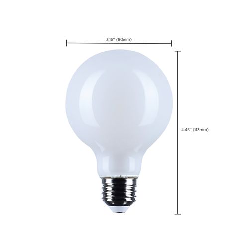 Main product image of 6W G25 LED, Medium Base, White Finish, 3500K CCT, 120V (6 Pack)