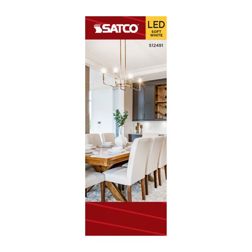 Main product image of 3W B11 LED, Candelabra Base, Frost Finish, 3000K CCT, 120V (6 Pack)