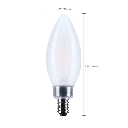 Main product image of 3W B11 LED, Candelabra Base, Frost Finish, 3000K CCT, 120V (6 Pack)