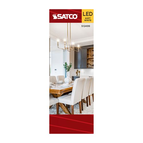 Main product image of 3W B11 LED, Medium Base, Clear, 3000K CCT, 120V (6 Pack)