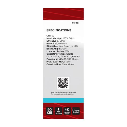 Main product image of 4W B11 LED, Medium Base, Clear, 5000K CCT, 120V (6 Pack)