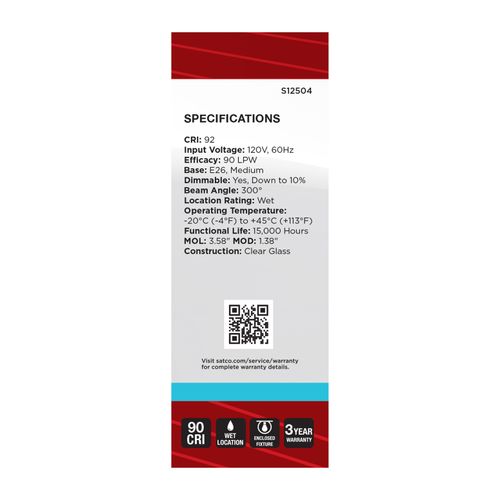 Main product image of 5.5W B11 LED, Medium Base, Clear, 5000K CCT, 120V (6 Pack)