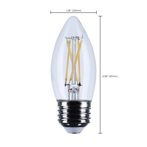 Main product image of 5.5W B11 LED, Medium Base, Clear, 5000K CCT, 120V (6 Pack)