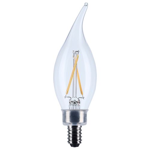 Main product image of 3W CA10 LED, Candelabra Base, Clear, 3000K CCT, 120V (6 Pack)