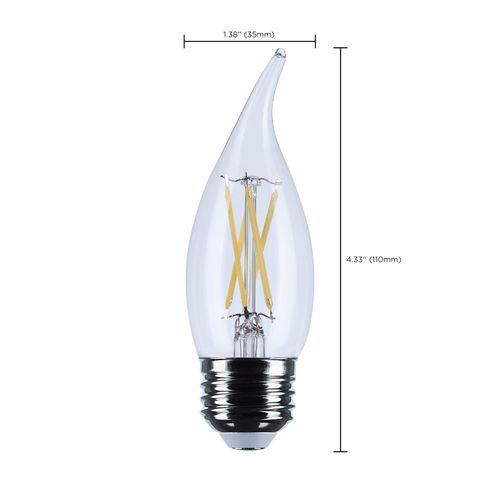 Main product image of 5.5W CA10 LED, Medium Base, Clear, 5000K CCT, 120V (6 Pack)