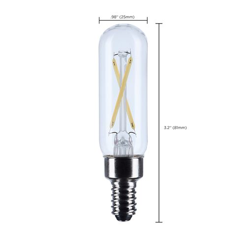 Main product image of 2.8W T6 LED, Candelabra Base, Clear, 3000K CCT, 120V (6 Pack)