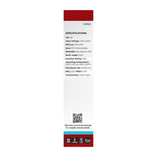 Main product image of 4W T6.5 LED, Intermediate Base, Clear, 5000K CCT, 120V (6 Pack)
