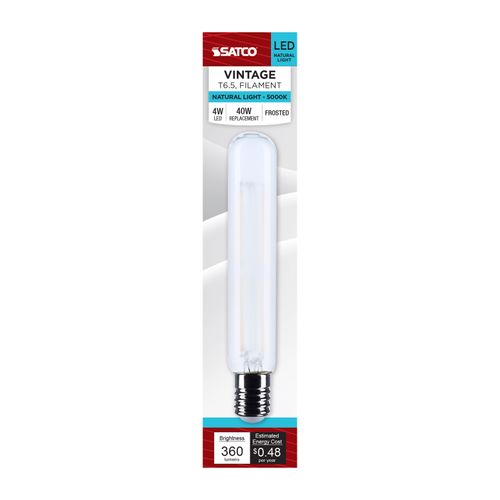 Main product image of 4W T6.5 LED, Intermediate Base, Frost Finish, 5000K CCT, 120V (6 Pack)
