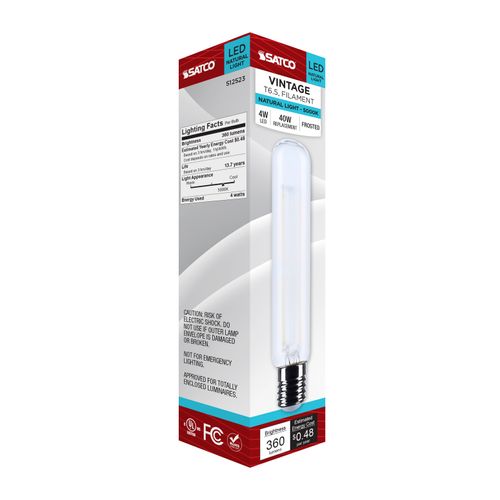 Main product image of 4W T6.5 LED, Intermediate Base, Frost Finish, 5000K CCT, 120V (6 Pack)