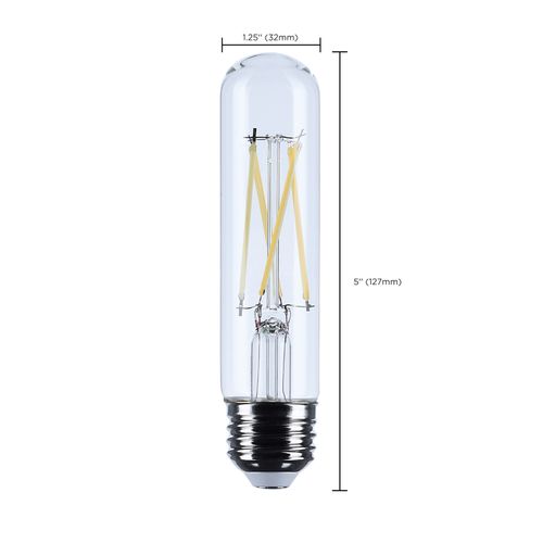 Main product image of 5.5W T10 LED, Medium Base, Clear, 3500K CCT, 120V (6 Pack)