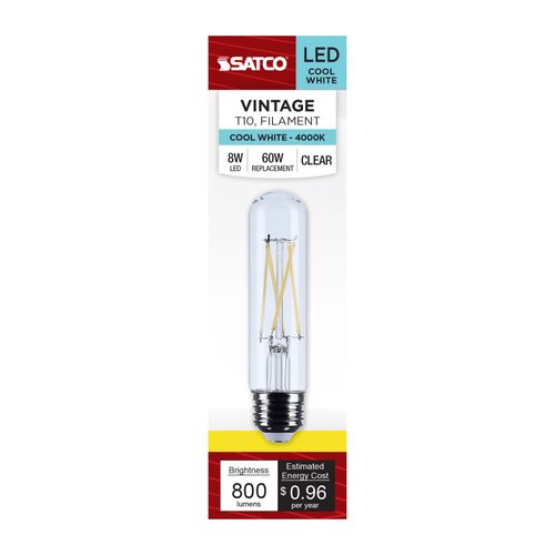 Main product image of 8W T10 LED, Medium Base, Clear, 4000K CCT, 120V (6 Pack)