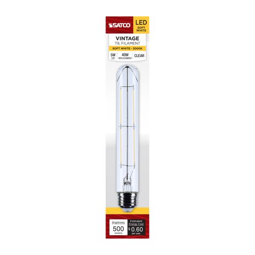 Main product image of 5W T9 LED, Medium Base, Clear, 3000K CCT, 120V (6 Pack)