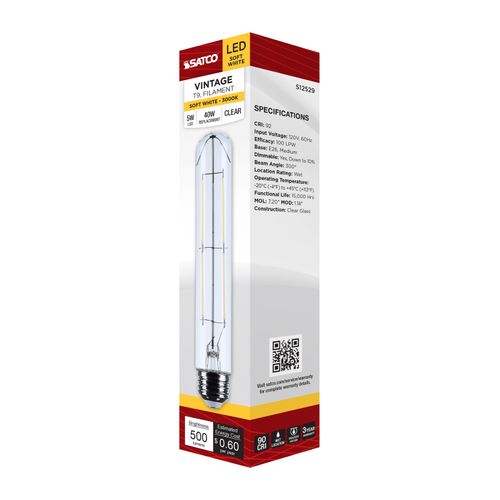 Main product image of 5W T9 LED, Medium Base, Clear, 3000K CCT, 120V (6 Pack)