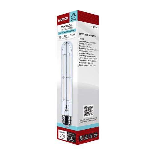 Main product image of 5W T9 LED, Medium Base, Clear, 4000K CCT, 120V (6 Pack)