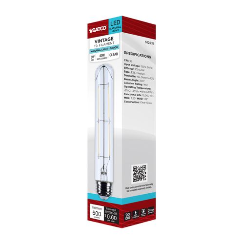 Main product image of 5W T9 LED, Medium Base, Clear, 5000K CCT, 120V (6 Pack)