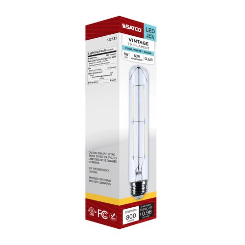 Main product image of 8W T9 LED, Medium Base, Clear, 4000K CCT, 120V (6 Pack)