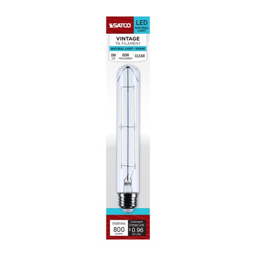 Main product image of 8W T9 LED, Medium Base, Clear, 5000K CCT, 120V (6 Pack)