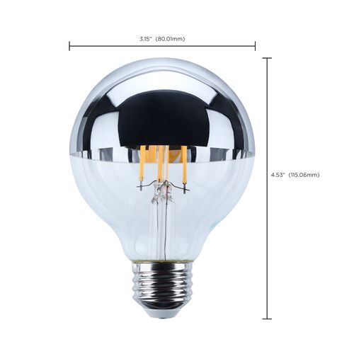 Main product image of 5.5W G25 LED, Medium Base, 2700K CCT, Silver Crown, 60W Replacement (6 Pack)