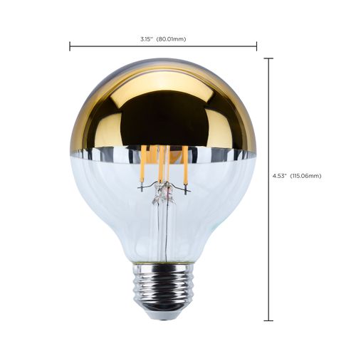 Main product image of 5.5W G25 LED, Medium Base, 2700K CCT, Gold Crown, 60W Replacement (6 Pack)