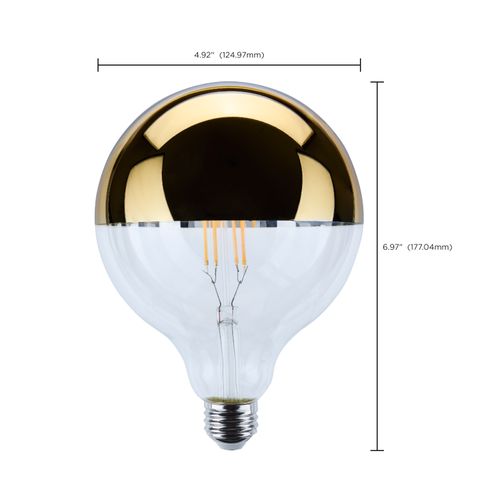 Main product image of 8W G40 LED, Medium Base, 2700K CCT, Gold Crown, 100W Replacement (6 Pack)