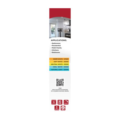 Main product image of 8W LED Downlight Retrofit, 5-6", CCT Selectable, Square, White Finish