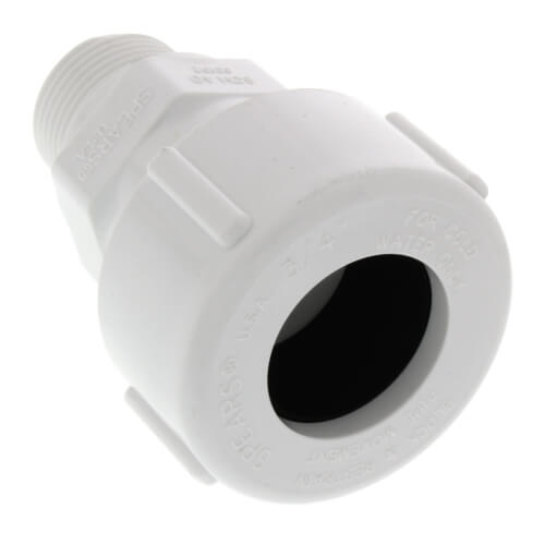 Main product image of 3/4" PVC Sch. 40 Compression Male Adapter (Buna-N Gasket)