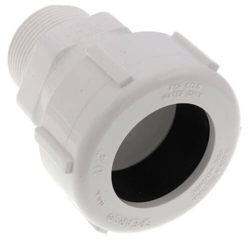 Main product image of 1-1/4" PVC Sch. 40 Compression Male Adapter (Buna-N Gasket)