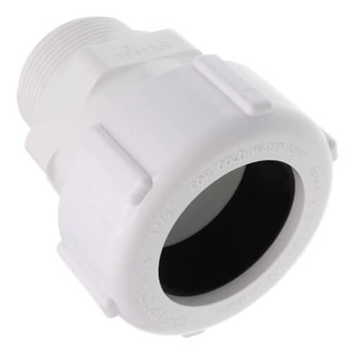 Main product image of 1-1/2" PVC Sch. 40 Compression Male Adapter (Buna-N Gasket)