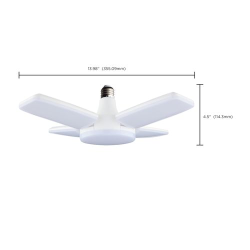 Main product image of 60W LED Multi-Beam Utility/Garage Lamp, 5000K Natural Light, White Finish, 120V