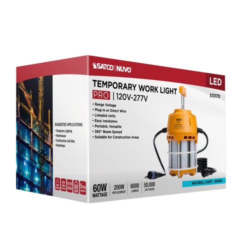 Main product image of 60W LED Hi-Pro Temp Work Light, 5000K, Corncob Shape, 80 CRI, Orange Finish