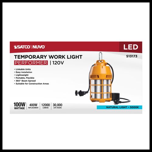 Main product image of 100W LED Temporary Work Light, 5000K CCT, 120V