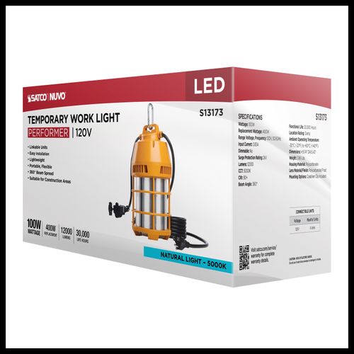Main product image of 100W LED Temporary Work Light, 5000K CCT, 120V