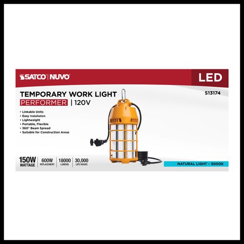 Main product image of 150W LED Temporary Work Light, 5000K CCT, 120V