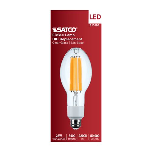 Main product image of 23W LED HID Replacement, ED23.5, 2200K, Medium Base, Clear, 120-277V
