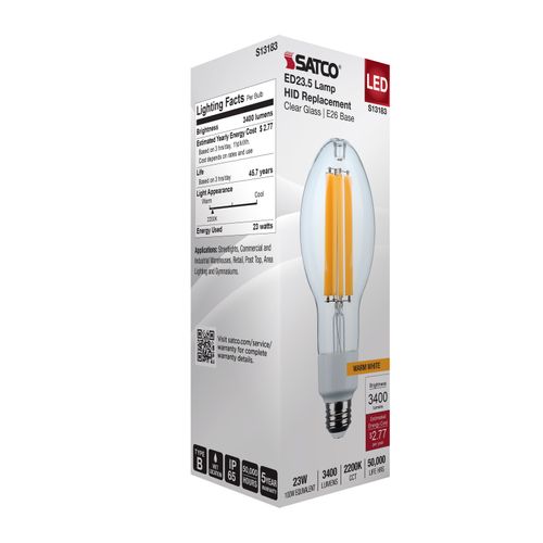 Main product image of 23W LED HID Replacement, ED23.5, 2200K, Medium Base, Clear, 120-277V