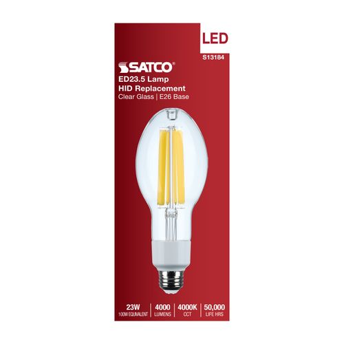 Main product image of 23W LED HID Replacement, ED23.5, 4000K, Medium Base, Clear, 120-277V
